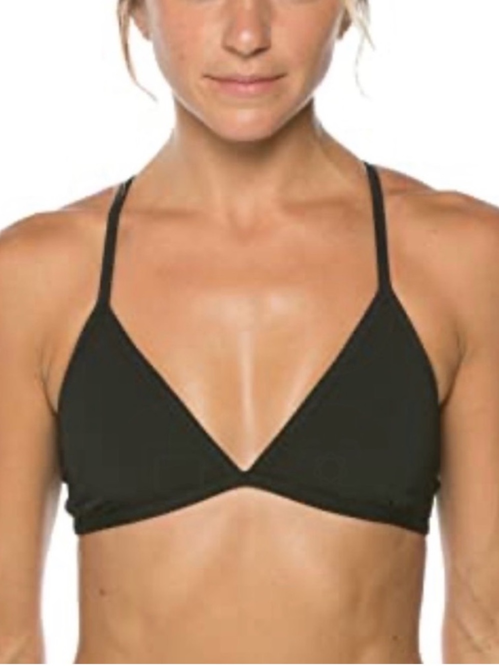 Jolyn Triangle Bikini Top Adjustable Cross Back Strappy Pool Vacation Size Large